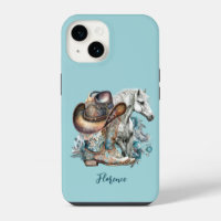 Cowgirl horse cowboy boots hat floral western