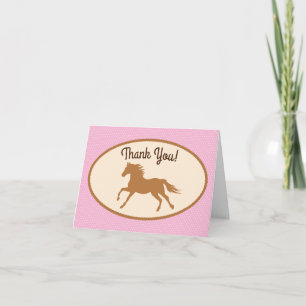 Cowgirl Horse Kid Girl's Birthday Party Theme Card