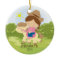 Cowgirl Horseback Rider  Christmas Ornament Girl