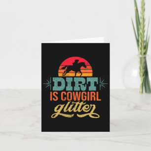Cowgirl Horseback Riding Country Rodeo Retro Vinta Card