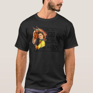 Cowgirl I Smile When I Catch God Watching Western  T-Shirt