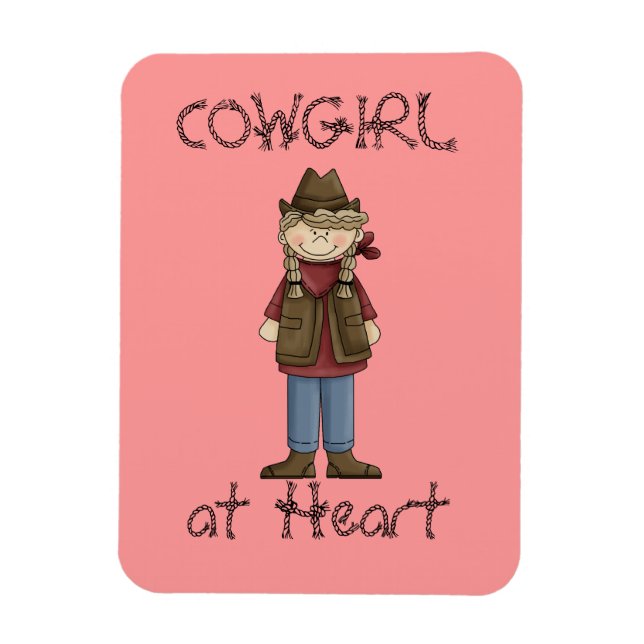Cowgirl in Braids Premium Flexi Magnet (Vertical)