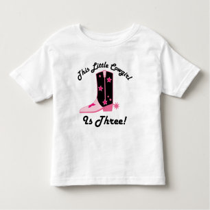 Cowgirl is 3 Birthday Gift Toddler T-Shirt