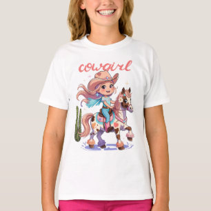 “Cowgirl Joyride – Spotted Horse Western Adventure T-Shirt