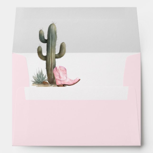 Cowgirl Last Rodeo Bachelorette Envelope (Back (Bottom))