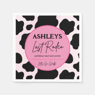 Cowgirl Last Rodeo Personalised Party Napkins