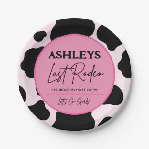 Cowgirl Last Rodeo Personalised Party Plates