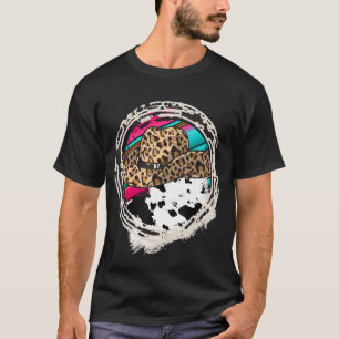 COWGIRL Leopard Cow Pattern Print Serape Rodeo 1 T-Shirt