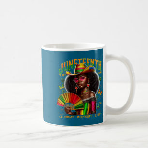 Cowgirl melanin girl juneteenth 1865 black pride coffee mug