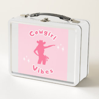 cowgirl metal lunch box