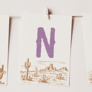 Cowgirl "N" High Chair Bunting Banner Card