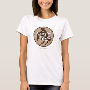 "Cowgirl On Coffee" Women's Green Tank
