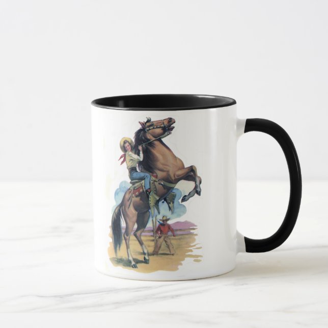 Cowgirl on Horse Mug (Right)