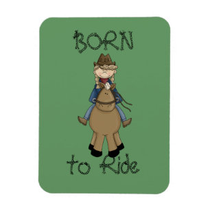 Cowgirl on Horse Premium Flexi Magnet