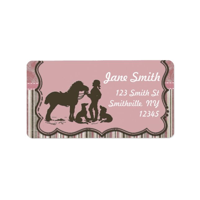 Cowgirl on Pink Label (Front)