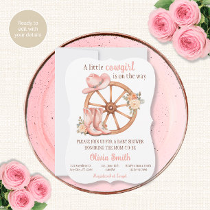 Cowgirl on the Way Baby Shower Invitation