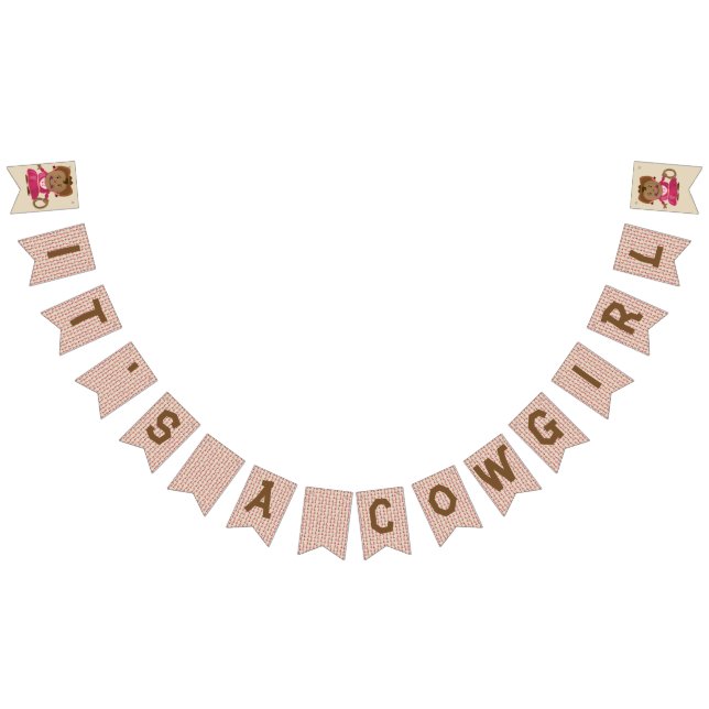 Cowgirl or Cowboy Gender Reveal Bunting Flags (All)