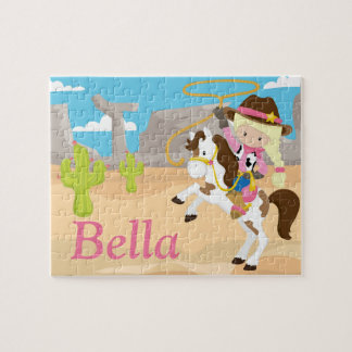 Cowgirl Personalised Name Puzzle