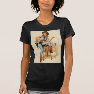Cowgirl Pin-up Girl T-Shirt