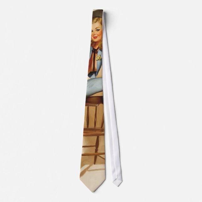 Cowgirl Pin-up Girl Tie (Front)