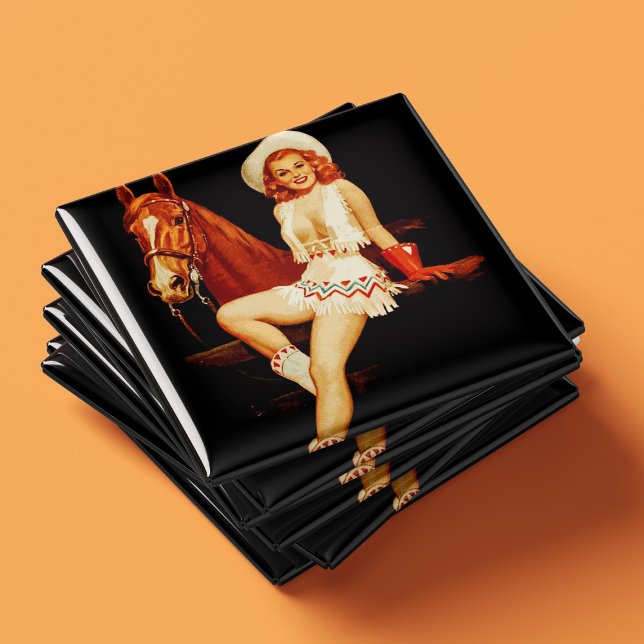 Cowgirl Pin-Up                                     Magnet (Creator Uploaded)