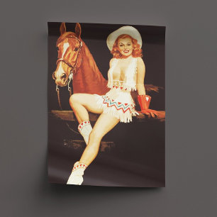 Cowgirl Pin-Up Tissue Paper