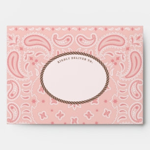 Cowgirl Pink Bandanna Envelope