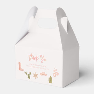 Cowgirl Pink Western Baby Shower Favour Box