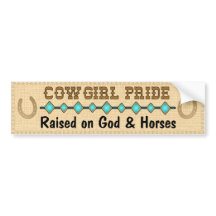 CowGirl PRIDE BUMPER STICKER