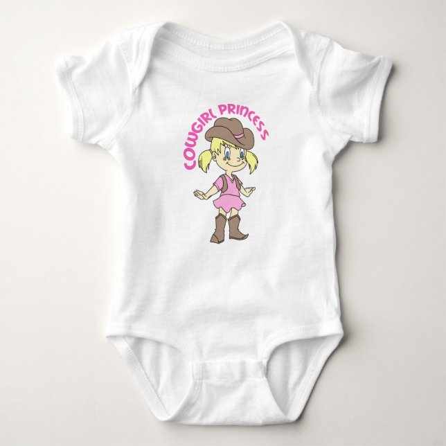 Cowgirl Princess Baby Bodysuit (Front)