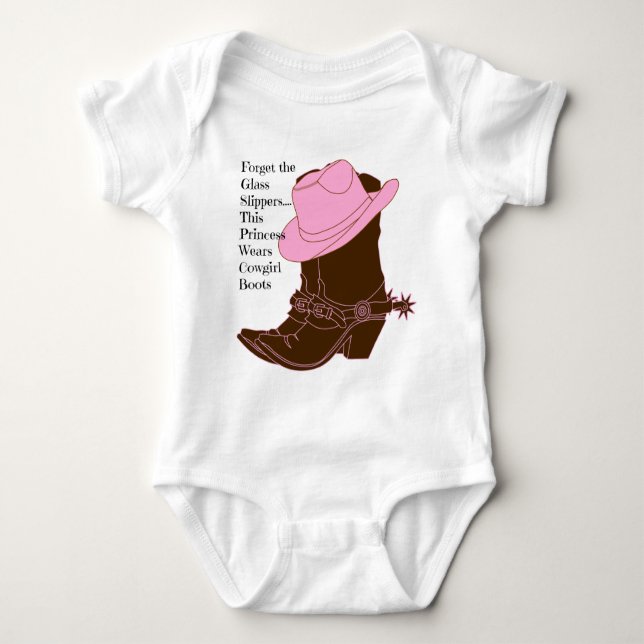 Cowgirl Princess Baby Bodysuit (Front)