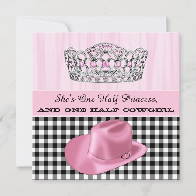 Cowgirl Princess Birthday Party Invitation (Front)