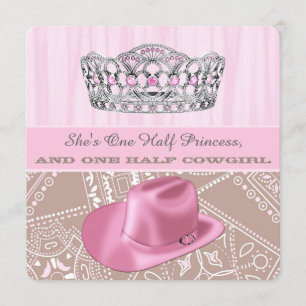 Cowgirl Princess Birthday Party Invitation