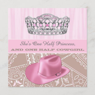 Cowgirl Princess Birthday Party Invitation