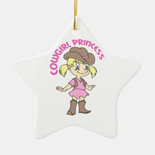 COWGIRL PRINCESS CERAMIC ORNAMENT