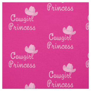Cowgirl Princess With Pink Hat Fabric