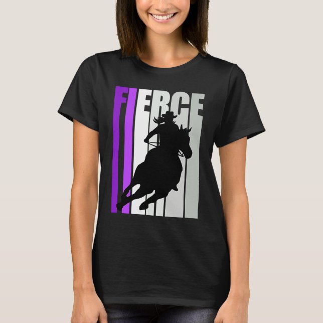 Cowgirl Purple Fierce Motivational Western Theme S T-Shirt (Front)