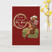 Cowgirl Put On You Big Boots Card (Yellow Flower)