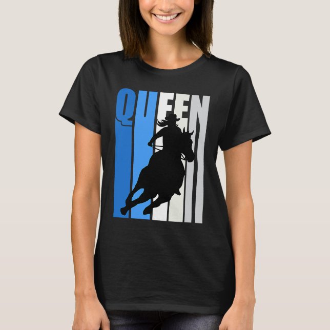 Cowgirl Queen Rodeo Women Southern Girls Western B T-Shirt (Front)