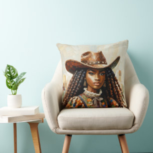 Cowgirl Resilience Throw Pillow