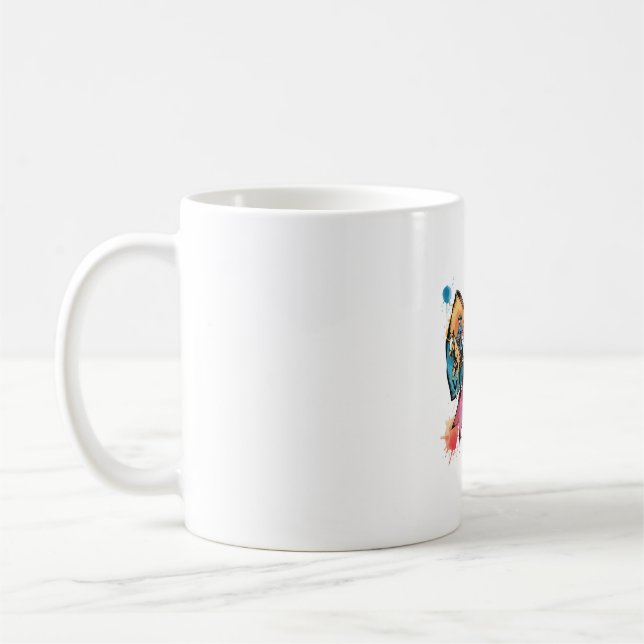 Cowgirl Riding Horse Coquette Bow Coffee Mug (Left)