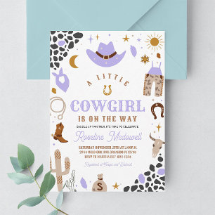 Cowgirl Rodeo Girl Southwestern Ranch Baby Shower Invitation