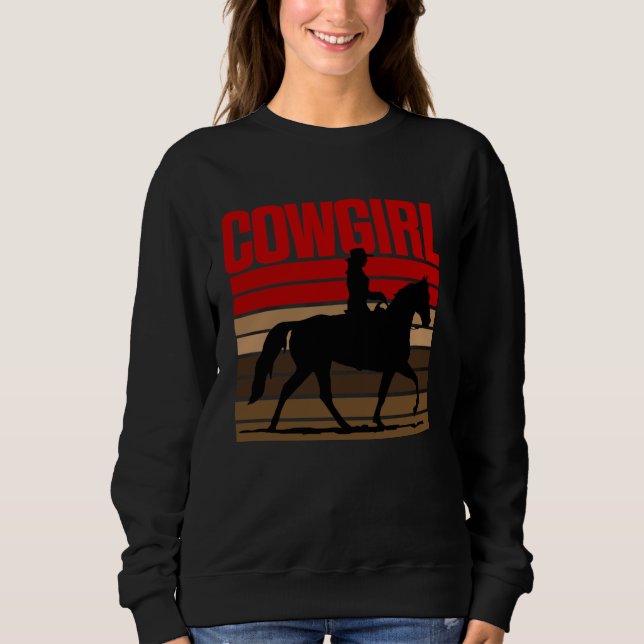 Cowgirl Rodeo Horse Country Graphic for Women and  Sweatshirt (Front)