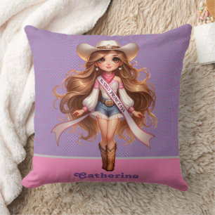 Cowgirl Rodeo Princess 1 Personalised Cushion
