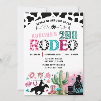 Cowgirl Rodeo Roundup Invitation