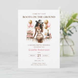 Cowgirl Rodeo Western Party Shower Invitation