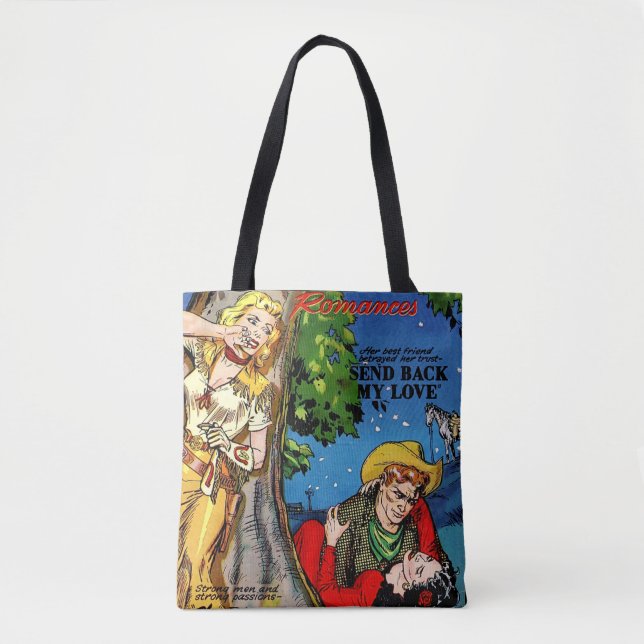 Cowgirl Romance The Betrayal Vintage Comics Tote Bag (Front)