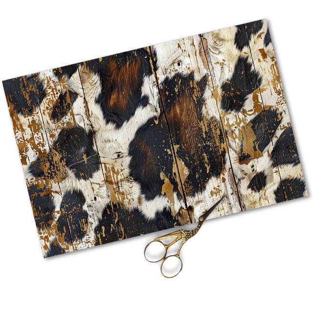  Cowgirl Rustic Western Country Wood Decoupage Tissue Paper (Creator Uploaded)