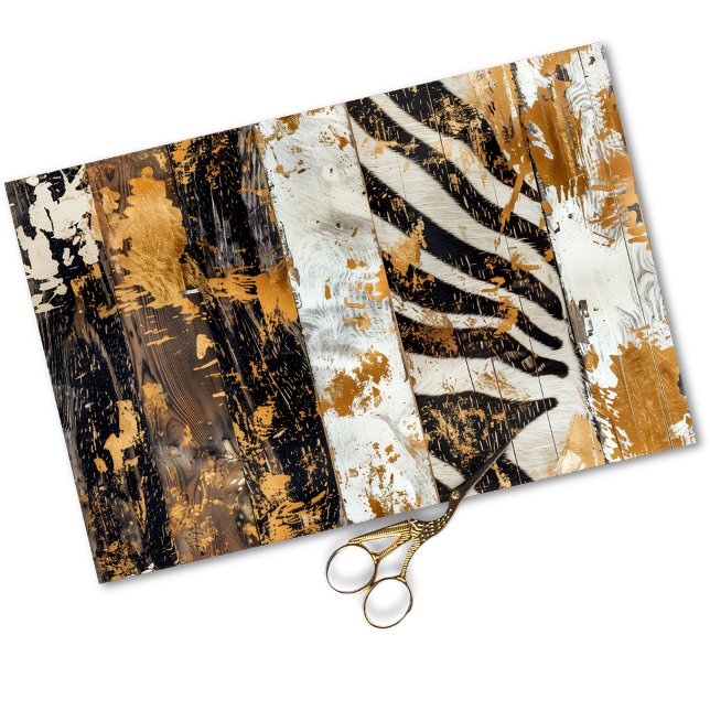 Cowgirl Rustic Western Country Wood Decoupage  Tissue Paper (Creator Uploaded)