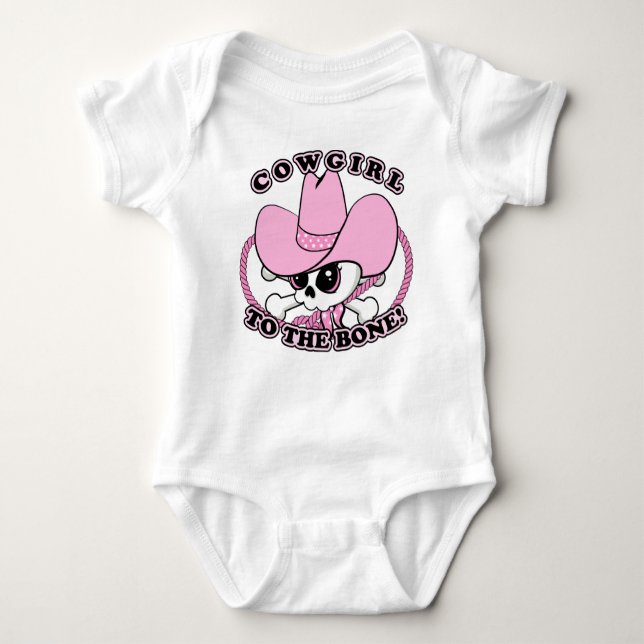 Cowgirl Skull Baby Bodysuit (Front)